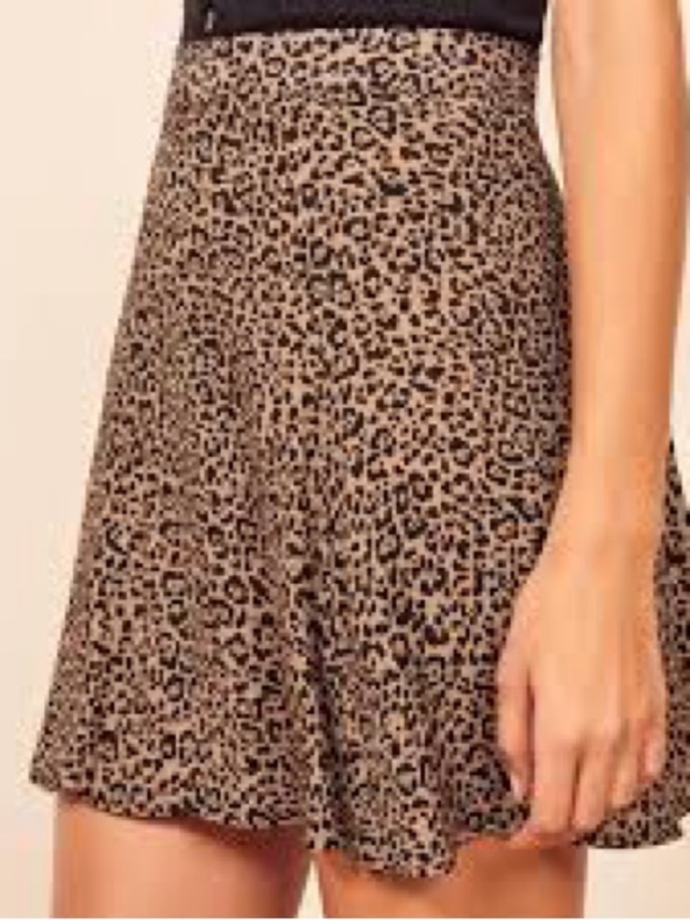 Reformation Leopard Print Circle Skirt - Brown & Black